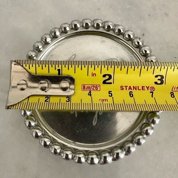 Mud Pie 'Enjoy the Little Things' Silver Beaded Ring Tray - Picture 3 of 3